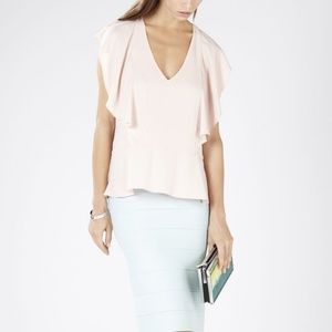 Bcbg dusty pink Lindley blouse